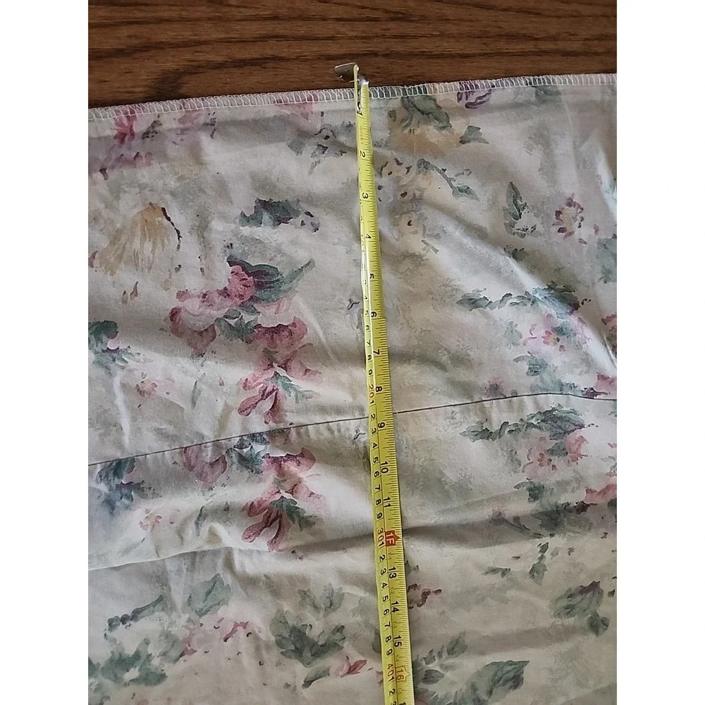 Vtg Ralph Lauren Francesca Tea Stain Floral CALIFORNIA KING 76x95in Fitted*READ*
